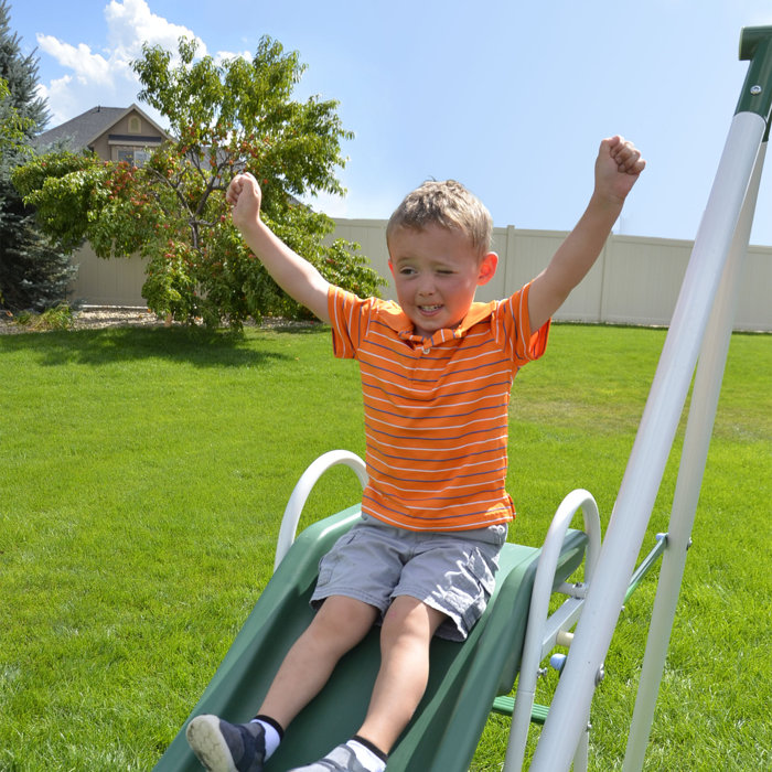 Sportspower Live Oak Swing Set with Lifetime Warranty on 6' Heavy Duty Double Wall Slide